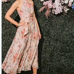 Zimmermann Pink and Cream Floral Midi Dress